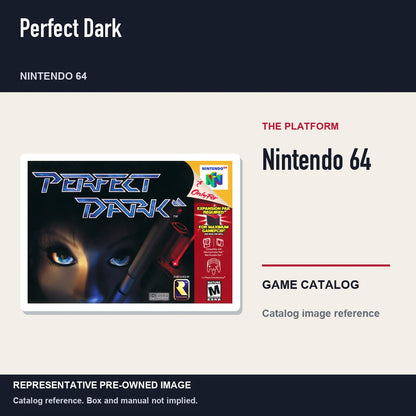Representative pre-owned Perfect Dark (Nintendo 64), platform product layout.