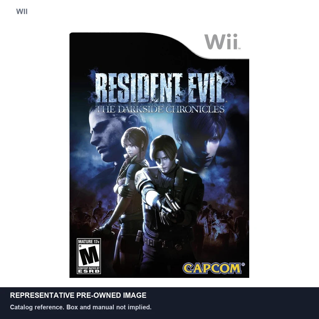 Representative pre-owned Resident Evil: The Darkside Chronicles (Wii), white product reference.