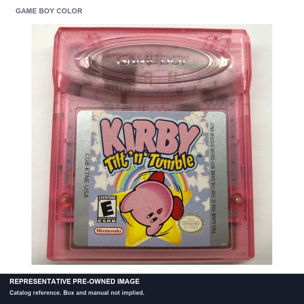 Representative pre-owned Kirby Tilt and Tumble (Game Boy Color), white product reference.