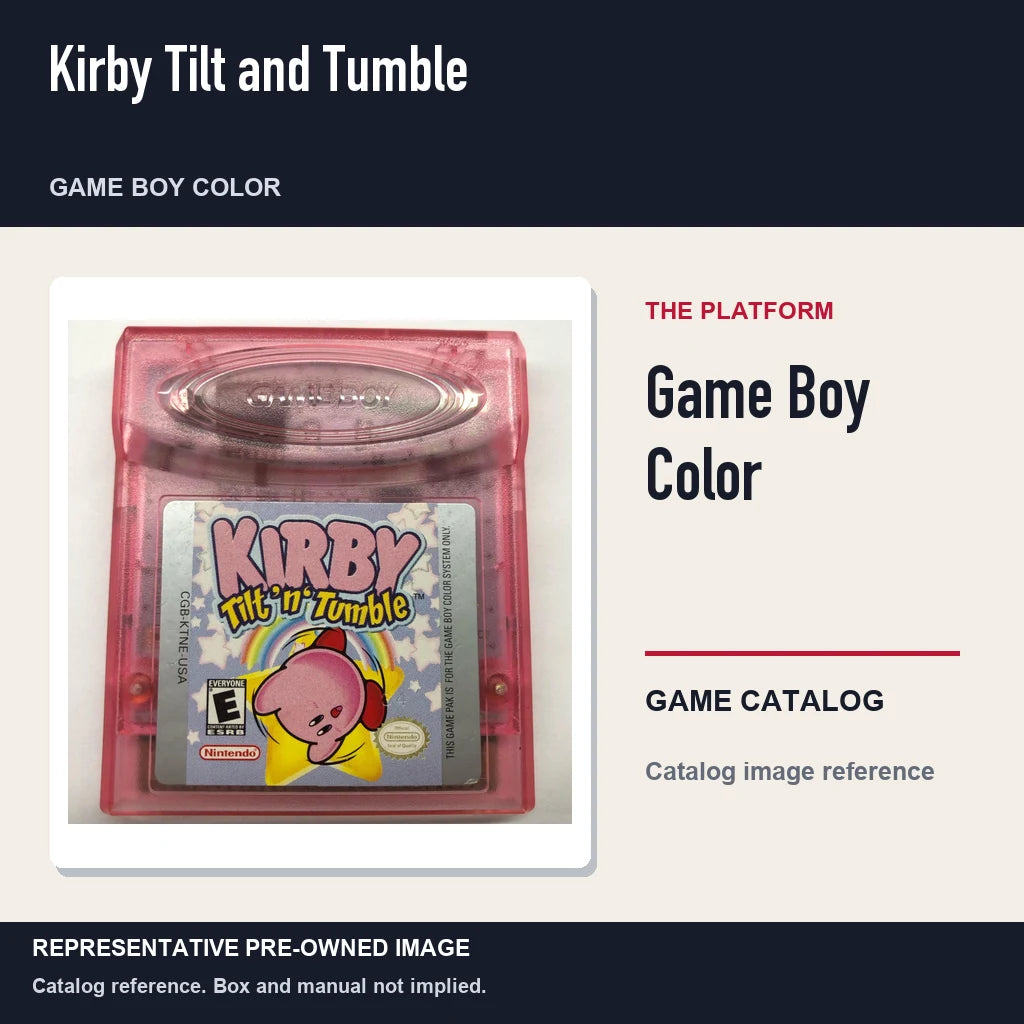 Representative pre-owned Kirby Tilt and Tumble (Game Boy Color), platform product layout.