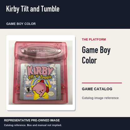 Representative pre-owned Kirby Tilt and Tumble (Game Boy Color), platform product layout.