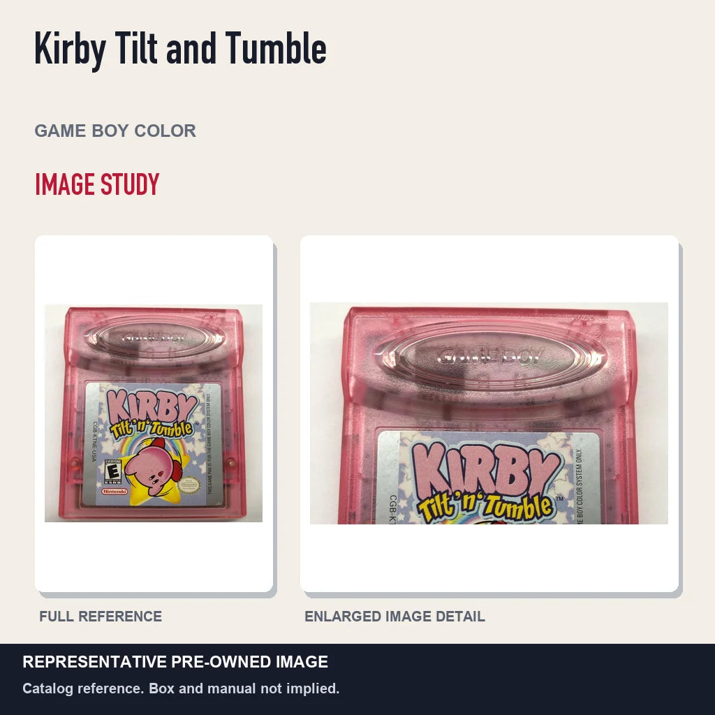 Representative pre-owned Kirby Tilt and Tumble (Game Boy Color), full image and detail.