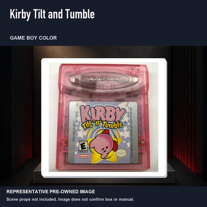 Representative pre-owned Kirby Tilt and Tumble (Game Boy Color), product image on a display panel.