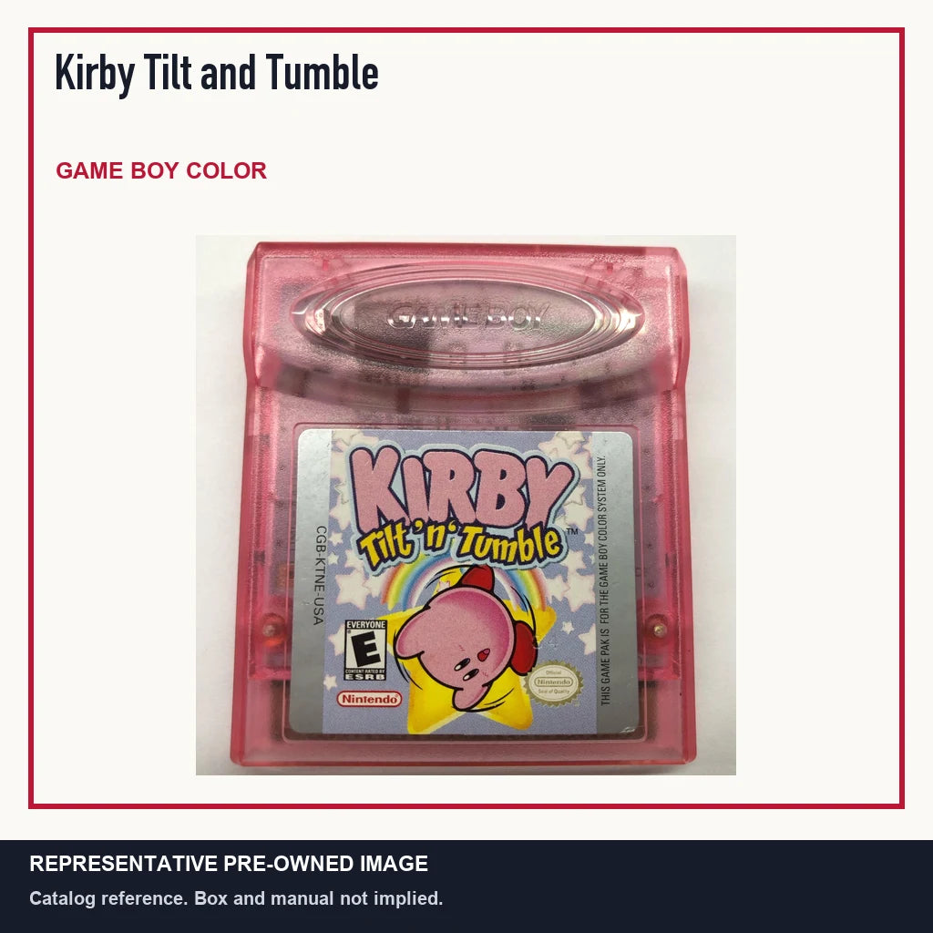 Representative pre-owned Kirby Tilt and Tumble (Game Boy Color), minimal product layout.