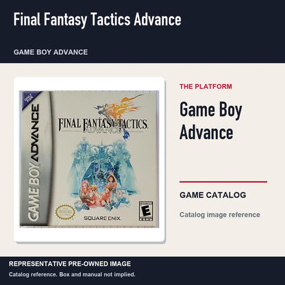 Representative pre-owned Final Fantasy Tactics Advance (Game Boy Advance), platform product layout.