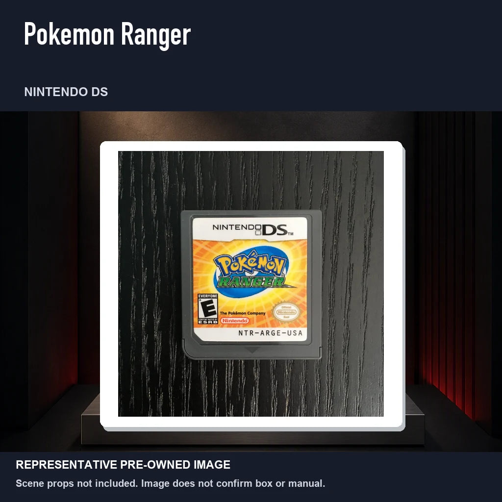 Representative pre-owned Pokemon Ranger (Nintendo DS), product image on a display panel.