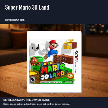 Representative pre-owned Super Mario 3D Land (Nintendo 3DS), product image in a styled room scene.