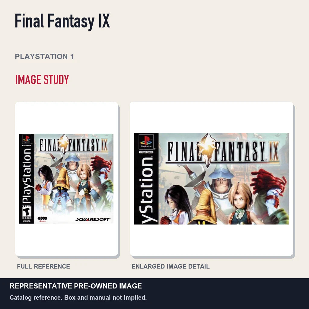 Representative pre-owned Final Fantasy IX (PlayStation 1), full image and detail.