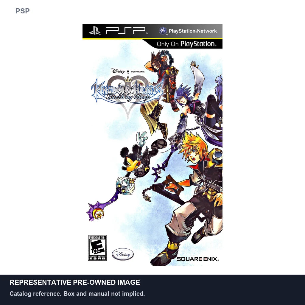 Representative pre-owned Kingdom Hearts: Birth by Sleep (PSP), white product reference.