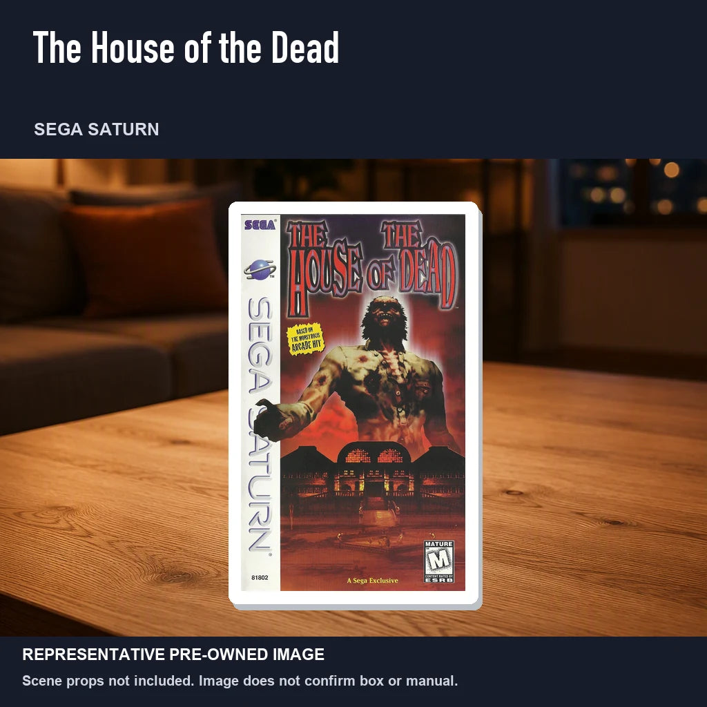 Representative pre-owned The House of the Dead (Sega Saturn), product image in a styled room scene.