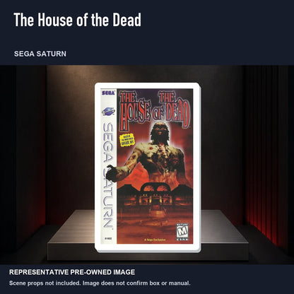 Representative pre-owned The House of the Dead (Sega Saturn), product image on a display panel.