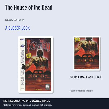 Representative pre-owned The House of the Dead (Sega Saturn), full image with detail inset.