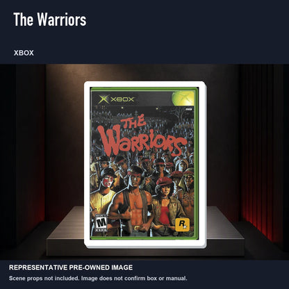 Representative pre-owned The Warriors (Xbox), product image on a display panel.