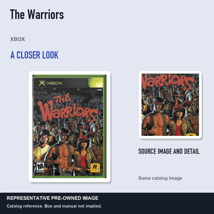 Representative pre-owned The Warriors (Xbox), full image with detail inset.