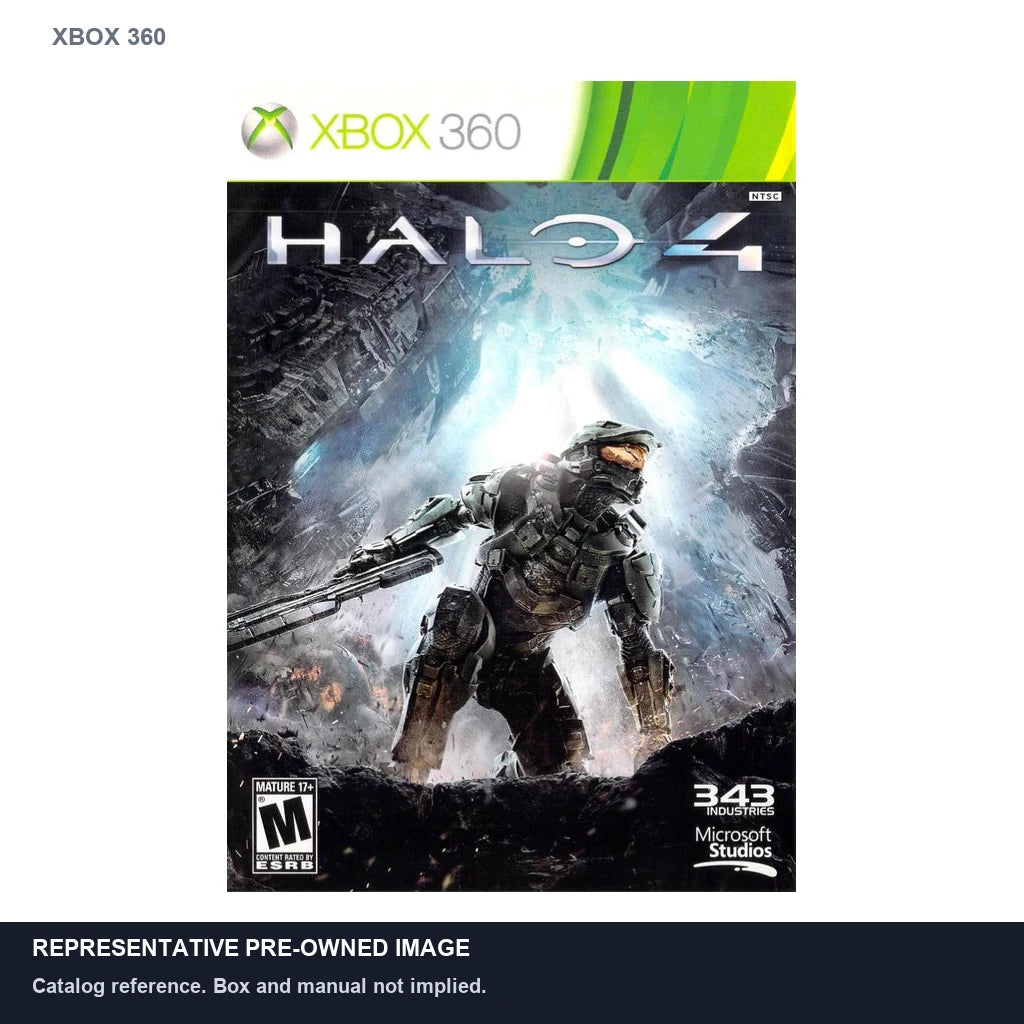Representative pre-owned Halo 4 (Xbox 360), white product reference.