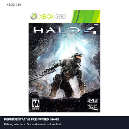 Representative pre-owned Halo 4 (Xbox 360), white product reference.