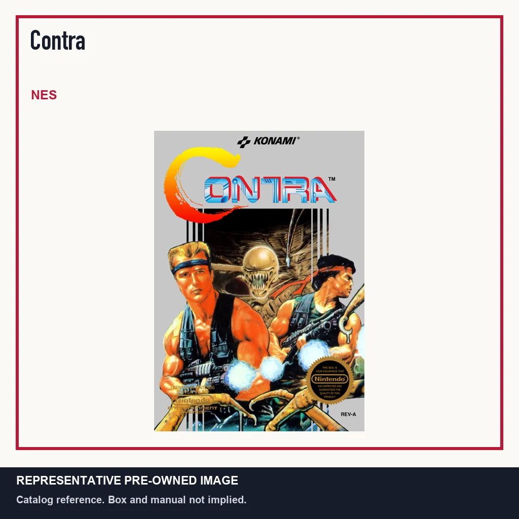 Representative pre-owned Contra (NES), minimal product layout.