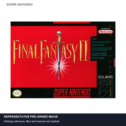 Representative pre-owned Final Fantasy II (Super Nintendo), white product reference.