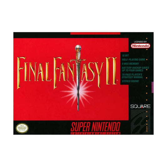 Representative pre-owned Final Fantasy II (Super Nintendo), white product reference.