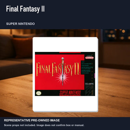 Representative pre-owned Final Fantasy II (Super Nintendo), product image in a styled room scene.
