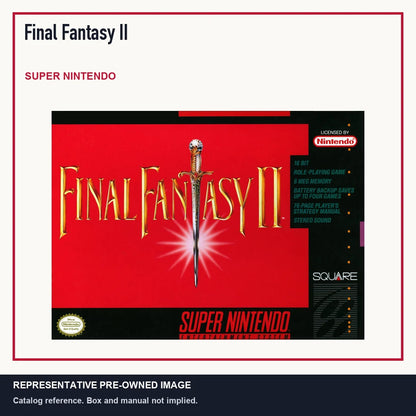 Representative pre-owned Final Fantasy II (Super Nintendo), minimal product layout.