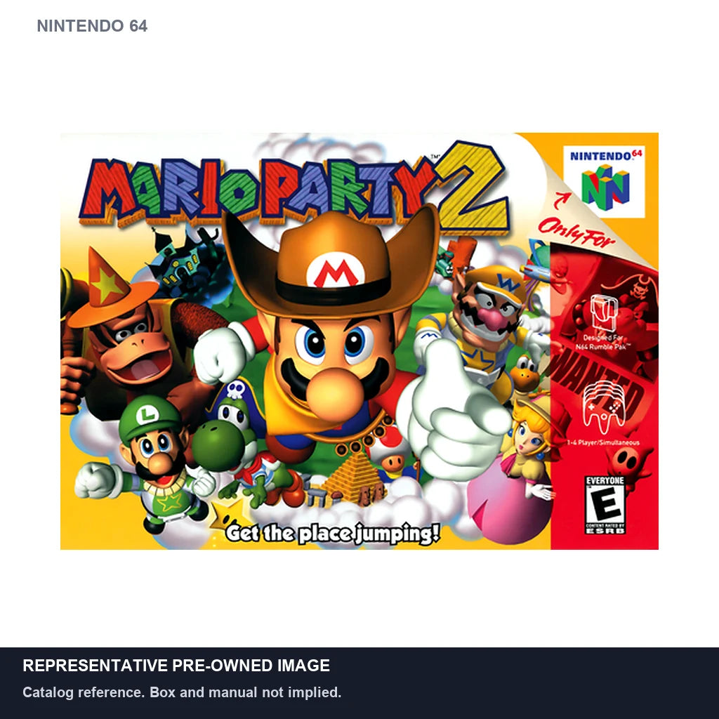 Representative pre-owned Mario Party 2 (Nintendo 64), white product reference.