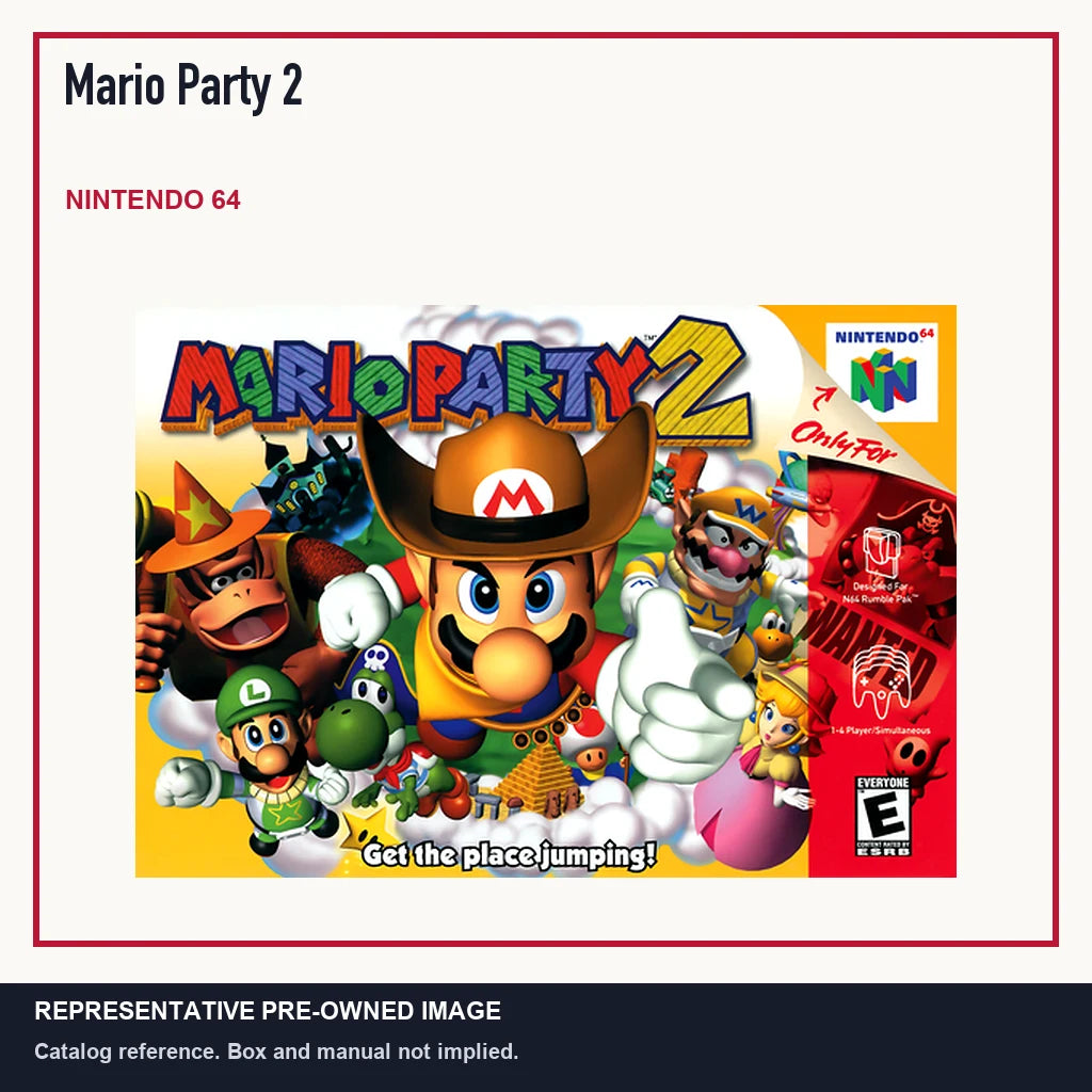 Representative pre-owned Mario Party 2 (Nintendo 64), minimal product layout.