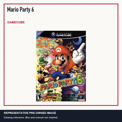 Representative pre-owned Mario Party 6 (GameCube), minimal product layout.