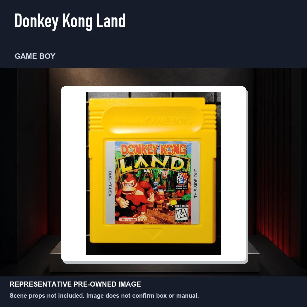 Representative pre-owned Donkey Kong Land (Game Boy), product image on a display panel.