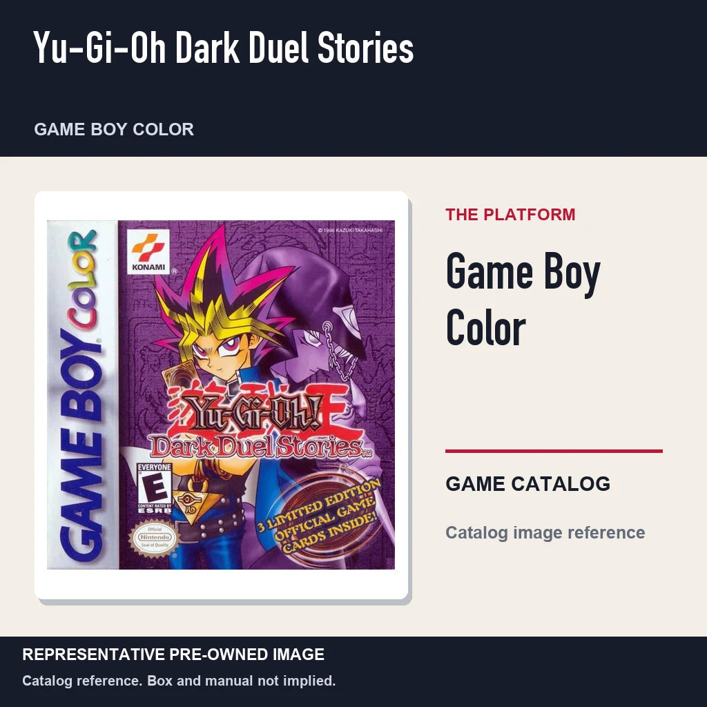 Representative pre-owned Yu-Gi-Oh Dark Duel Stories (Game Boy Color), platform product layout.