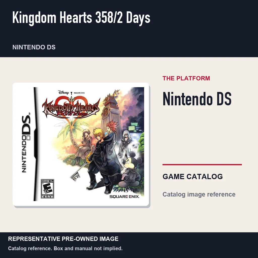Representative pre-owned Kingdom Hearts 358/2 Days (Nintendo DS), platform product layout.