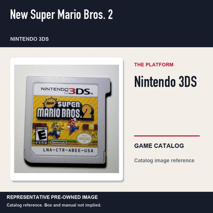 Representative pre-owned New Super Mario Bros. 2 (Nintendo 3DS), platform product layout.