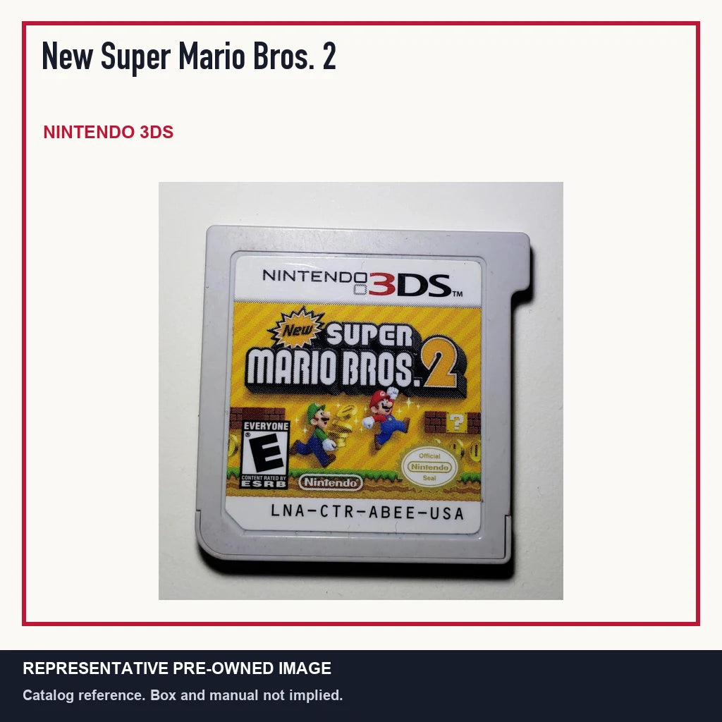 Representative pre-owned New Super Mario Bros. 2 (Nintendo 3DS), minimal product layout.