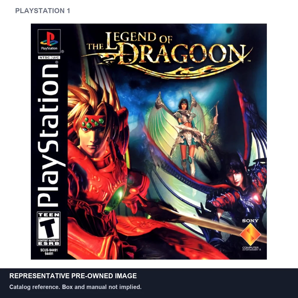 Representative pre-owned Legend of Dragoon (PlayStation 1), white product reference.