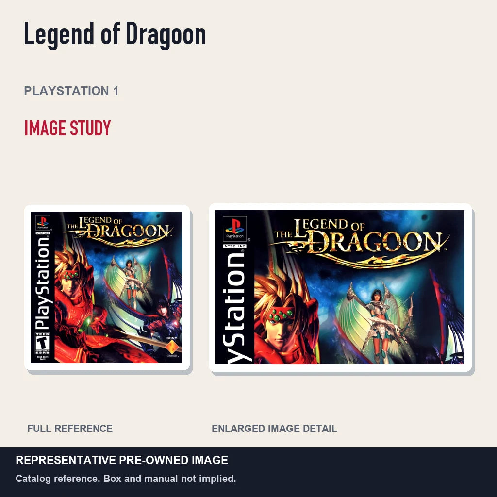 Representative pre-owned Legend of Dragoon (PlayStation 1), full image and detail.