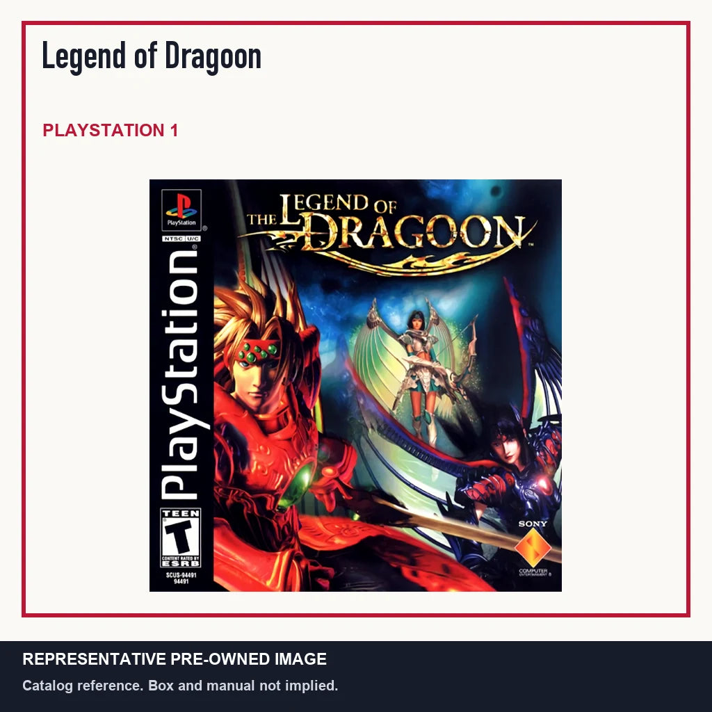Representative pre-owned Legend of Dragoon (PlayStation 1), minimal product layout.