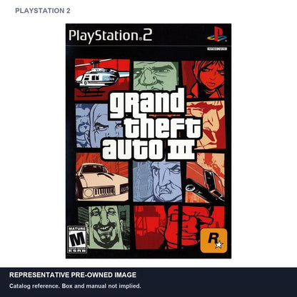 Representative pre-owned Grand Theft Auto III (PlayStation 2), white product reference.