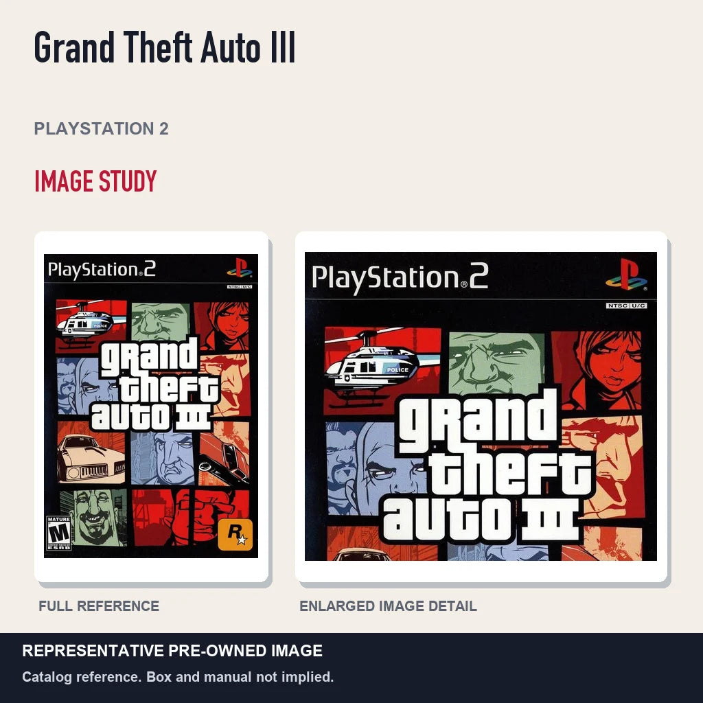 Representative pre-owned Grand Theft Auto III (PlayStation 2), full image and detail.