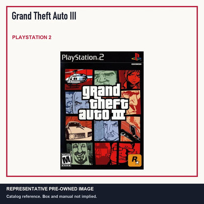 Representative pre-owned Grand Theft Auto III (PlayStation 2), minimal product layout.