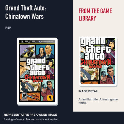 Representative pre-owned Grand Theft Auto: Chinatown Wars (PSP), editorial image and detail.