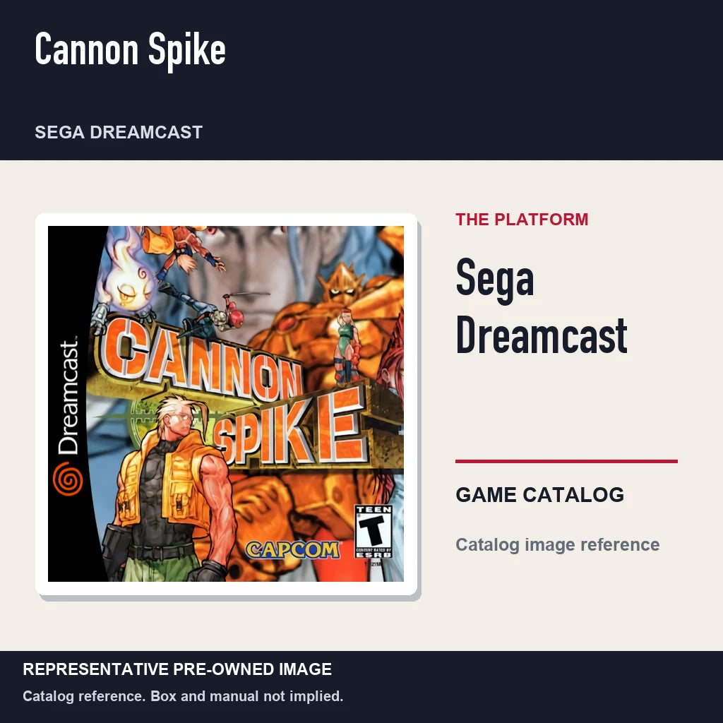 Representative pre-owned Cannon Spike (Sega Dreamcast), platform product layout.