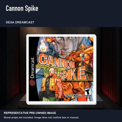 Representative pre-owned Cannon Spike (Sega Dreamcast), product image on a display panel.