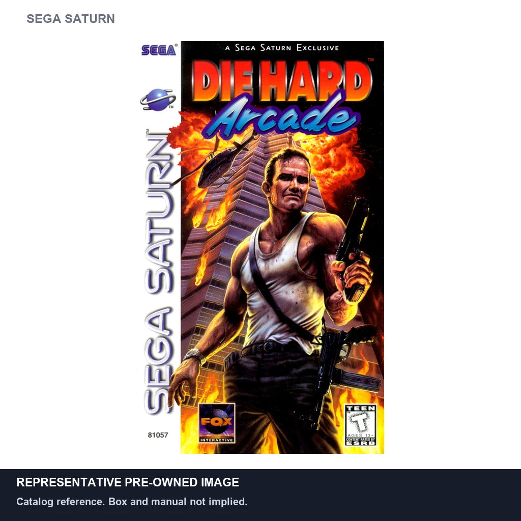 Representative pre-owned Die Hard Arcade (Sega Saturn), white product reference.