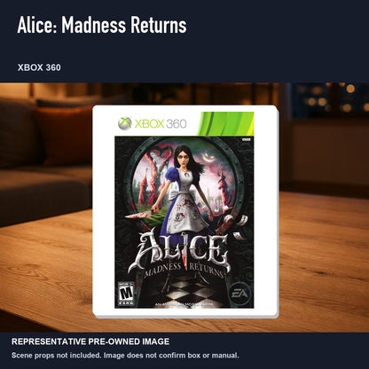 Representative pre-owned Alice: Madness Returns (Xbox 360), product image in a styled room scene.