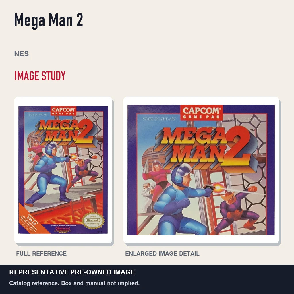 Representative pre-owned Mega Man 2 (NES), full image and detail.