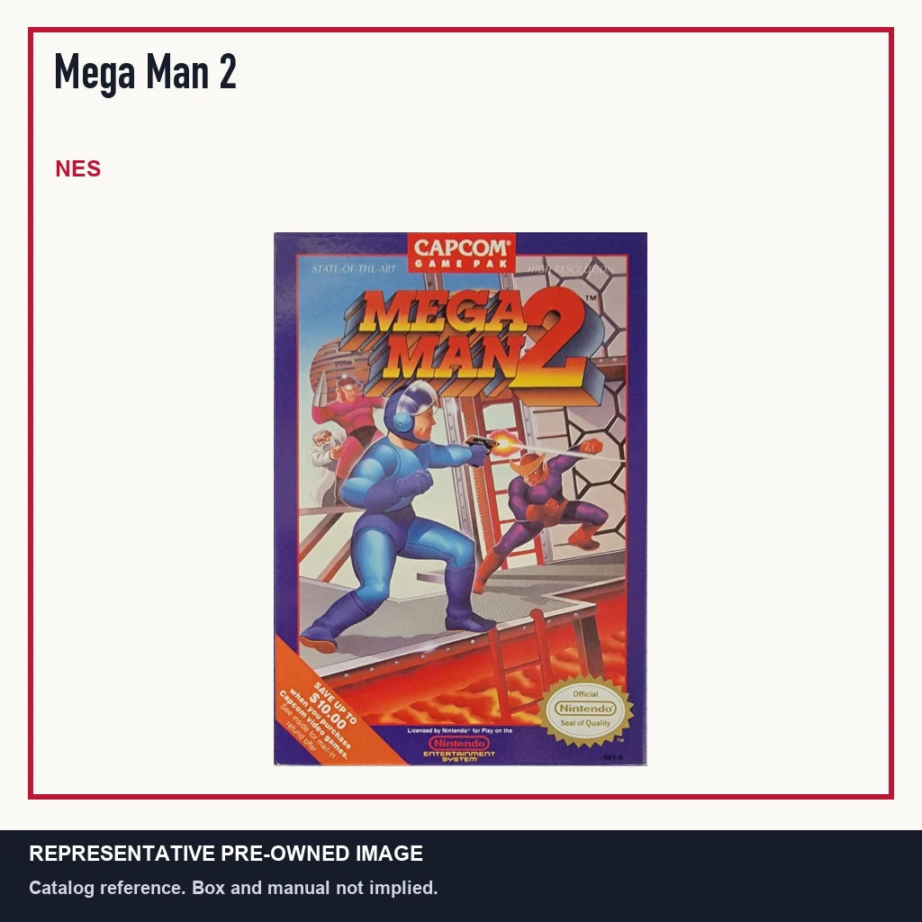 Representative pre-owned Mega Man 2 (NES), minimal product layout.
