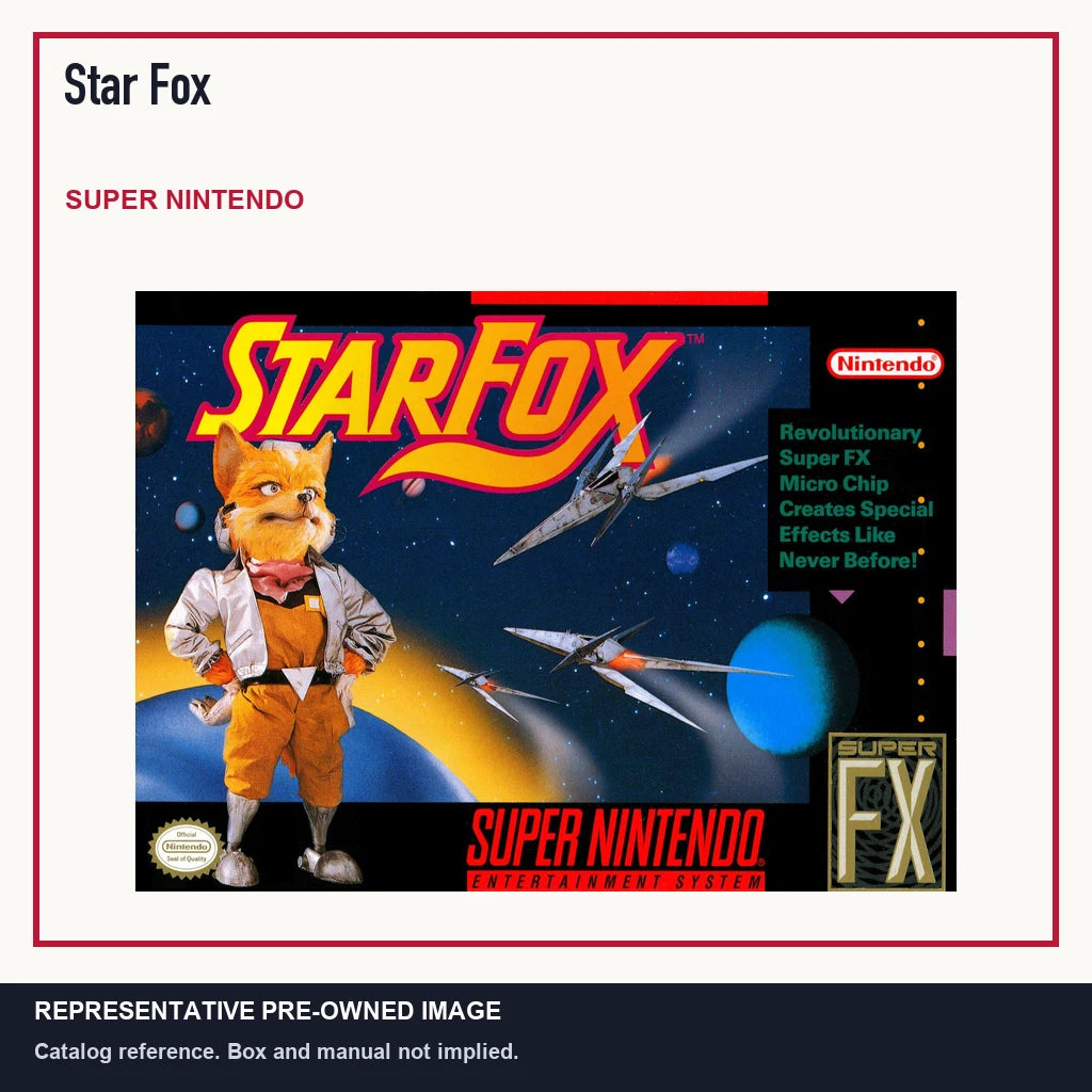 Representative pre-owned Star Fox (Super Nintendo), minimal product layout.