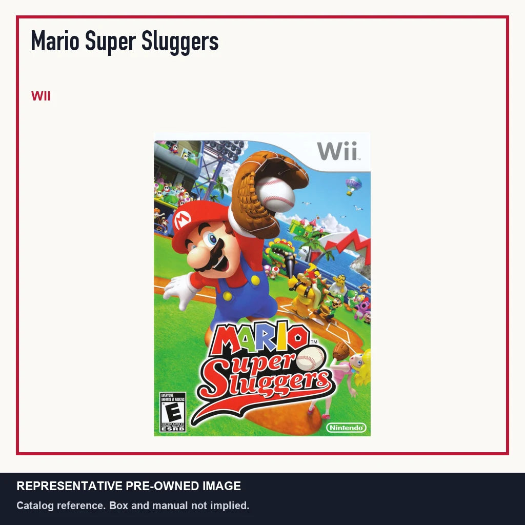 Representative pre-owned Mario Super Sluggers (Wii), minimal product layout.