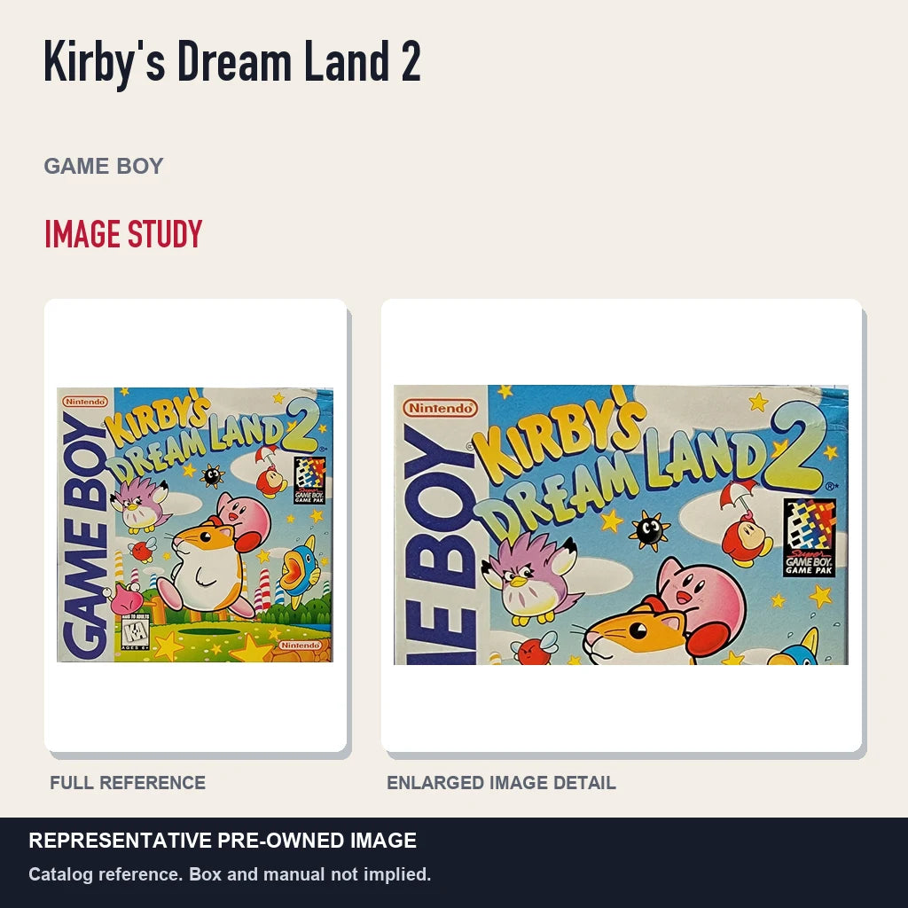 Representative pre-owned Kirby's Dream Land 2 (Game Boy), full image and detail.