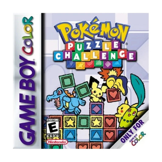 Representative pre-owned Pokemon Puzzle Challenge (Game Boy Color), white product reference.